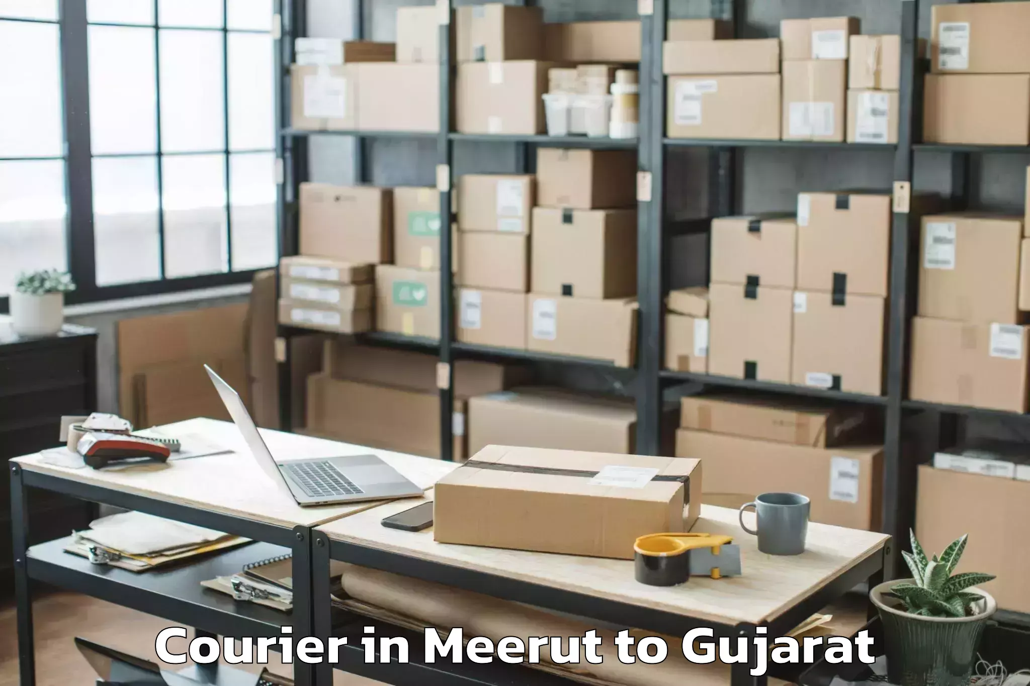 Hassle-Free Meerut to Wankaner Courier